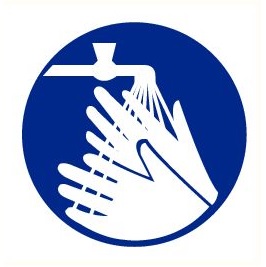 Vinyl Sticker: Handen wassen verplicht